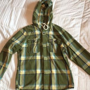 Hollister Men’s hooded plaid shirt